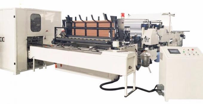 Tecido de toalete do rebobinamento do quadro do PLC que faz suportes da máquina 7.5KW 2 11