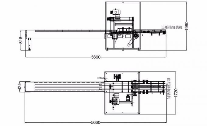 Tecido de toalete do rebobinamento do quadro do PLC que faz suportes da máquina 7.5KW 2 12