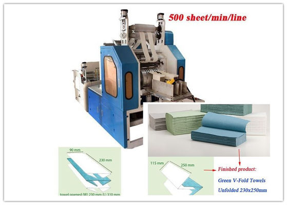 CE duas folhas da dobra 380V 50HZ 3200/Min Paper Towel Making Machine