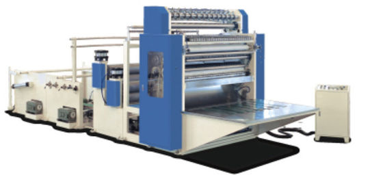 O CE 380V habilitado Interfold V dobrou a maquinaria do lenço de papel