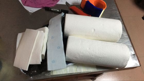 CE que rebobina o rolo de toalete reciclado tamanho de 500mm que faz a máquina