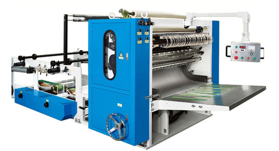 Linha de produção de tiragem macia 4800sheets/min do tecido 11KW facial Interfold