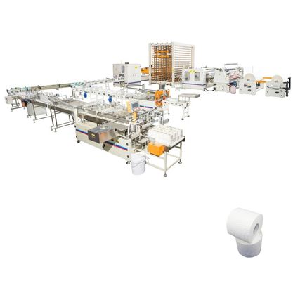 Máquina de embalagem do rolo de toalete do tela táctil do PLC